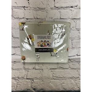 New Gray Peanuts Snoopy Halloween Sheet Set Twin Size Pumpkins Berkshire Holiday